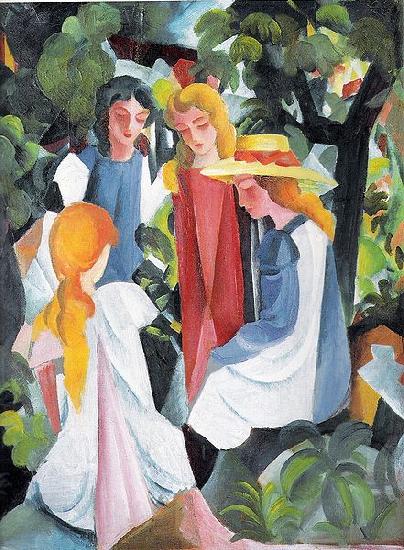 August Macke Vier Madchen